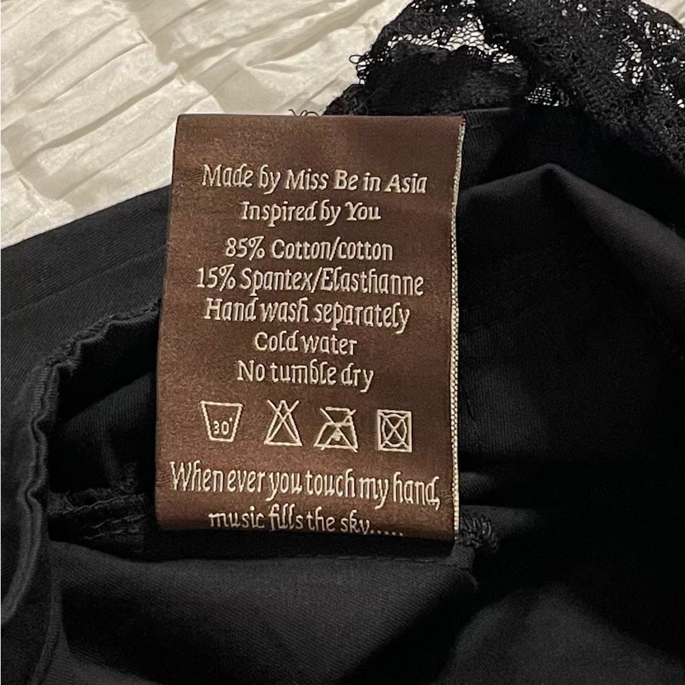 NWOT MISS BE by EMMANUELLE BLANC Black Dress!🥀 - Picture 15 of 16